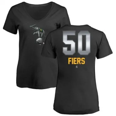 Mike Fiers Oakland Athletics Women's Backer Slim Fit T-Shirt - Ash